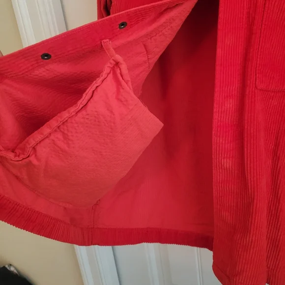 American Eagle Outfitters Red Corduroy Shirt Jacket - Picture 5 of 6